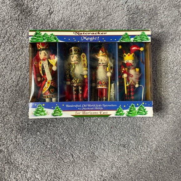 Michael Wolfe Old World Style Nutcracker Ornaments Set of 4 Horizons East New - Picture 1 of 9